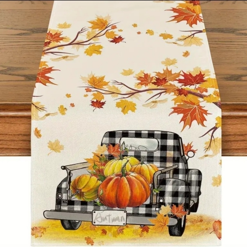 NEW!  FALL / THANKSGIVING TABLE RUNNER.
